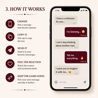 200 Hotwife Texts for Couples, Interactive Fantasy Scripts, Adult PDF Card Deck image 3