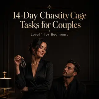 Chastity Cage 14 Day Tasks for Couples PDF, Keyholder Game for Beginners, femdom guide image 1