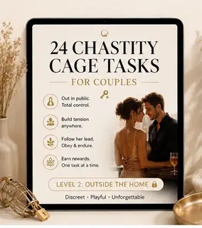 Chastity Cage 24 Tasks for Couples interactive, pdf FEMDOM Game pdf, Public Tease Control image 4