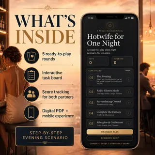 Hotwife Game tasks for Couples, Interactive PDF Date Night Scenario, Roleplay Guide, Hotwife Dares image 3