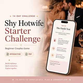 Shy Hotwife Starter Challenge, 14 Day Interactive Guide for Couples, Beginner Hotwife, PDF Workbook image 1