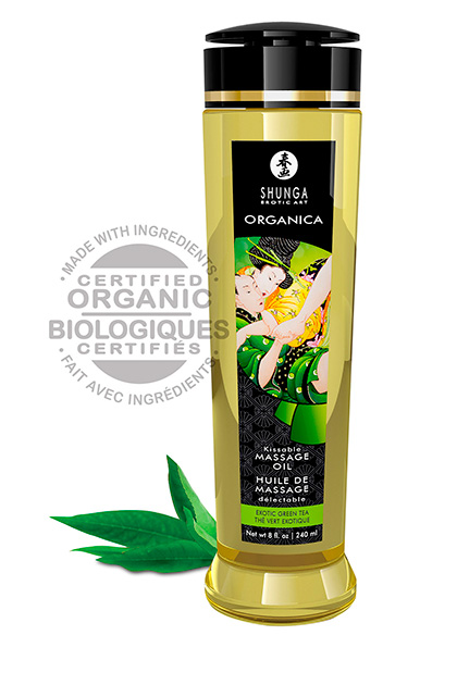 Shunga Massage Oil Green Tea - T? Verde Ex?tico