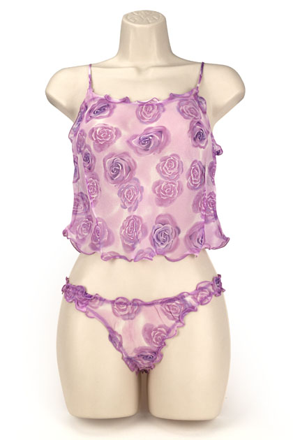 CAMI/THONG  TRIM ROSE M